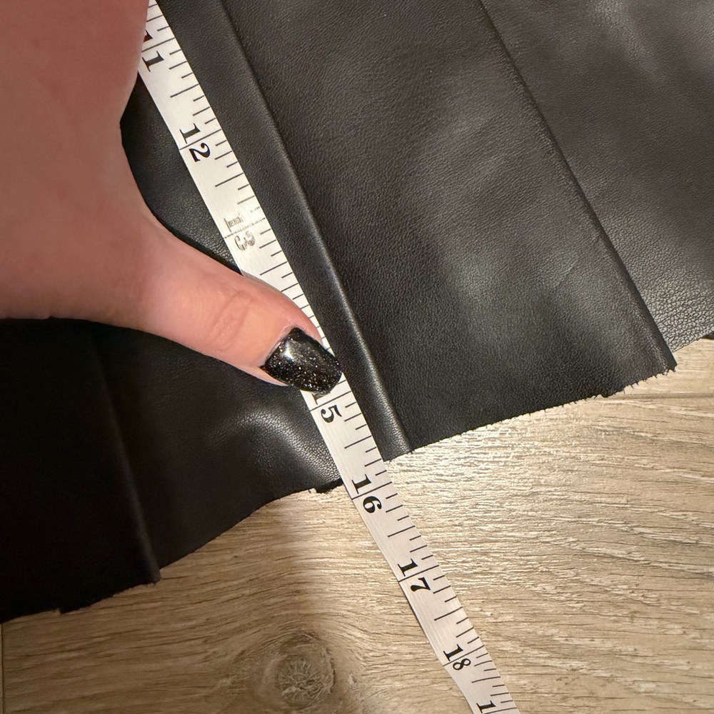 Abercrombie & Fitch Black Vegan Leather Pleated Skirt - Picture 5 of 5